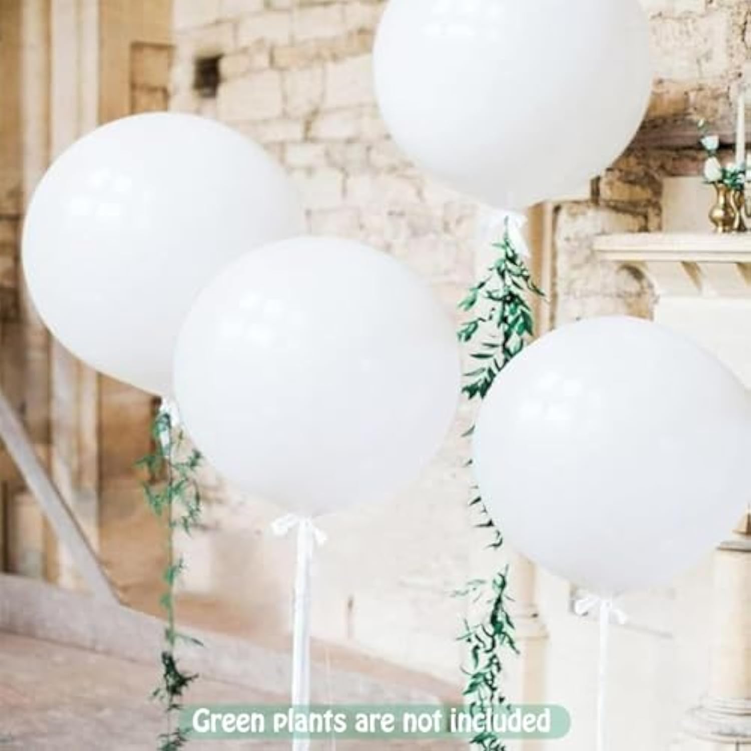 24" White Large Balloons 15pcs – Giant Latex for Parties & Events