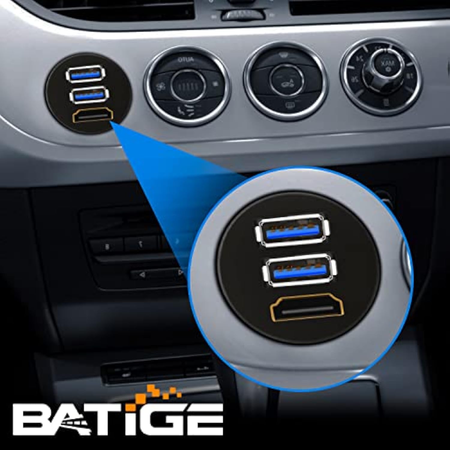 Dual Usb 3.0 & Hdmi Male To Female Car Usb Flush Mount Extension Cable Usb 3.0