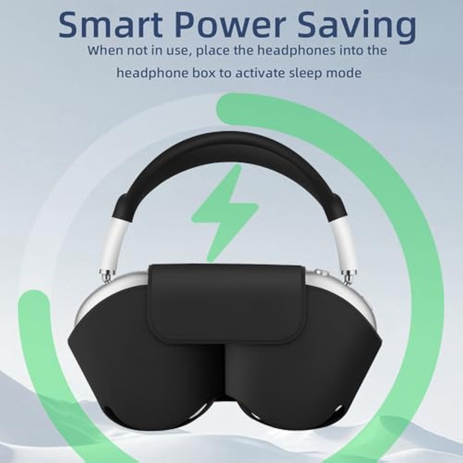 ?5 In 1? Compatible With Airpods Max 2/1 Smart Case Cover, Sleep Mode Compatible, For Apple Airpod Max Headphones Case Soft Leather & Silicone Four-Piece Set Protective Accessories Portable, Black