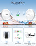 Wireless Bridge Cpe609P, 1000Mbps Point To Point Wifi Bridge Outdoor, 5Km Wifi Internet Bridge Kit, 5.8G Ptp Ptmp Wireless Cpe With 2 Gigabit Lan Ports,14Dbi Antenna, Ip65 Weatherproof, Plug & Play