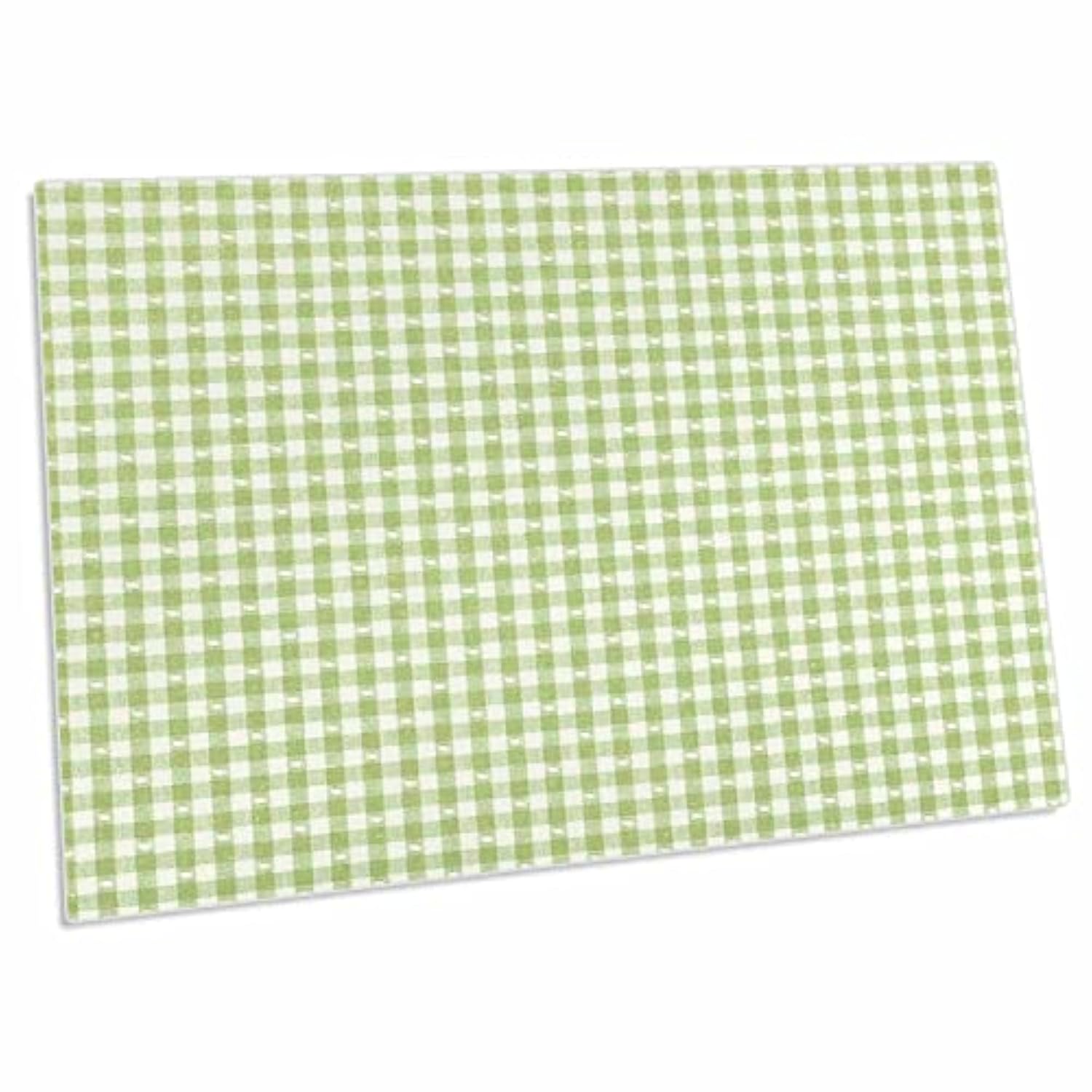 3dRose - Green Gingham - Desk Pad Place Mat - (dpd-56173-1)