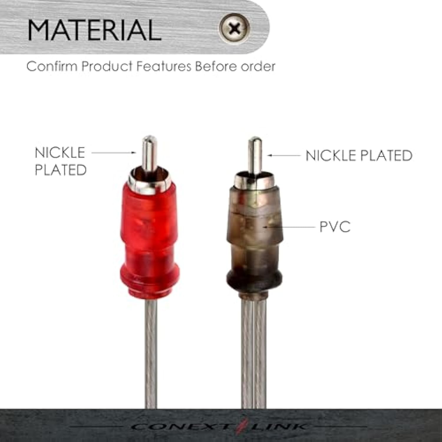 Audio Rca Interconnect Cable Patch Male To Male Ofc Spiral Braid (1.5Ft, 3 Pac