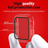 Smiling 2 Pack Case Built In Tempered Glass Screen Protector Compatible With Apple Watch Se 2 (2024)/Se/Series 6/Series 5/Series 4 40Mm, Hard Pc Case Overall Protective Cover- Transparent