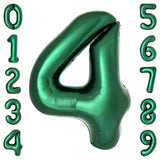 40-Inch Giant Dark Green Number 4 Balloon Emerald Jungle Safari & Grad Decor