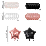 Rose Gold Black Party Decorations Banner Balloons Table Decor for Any Age