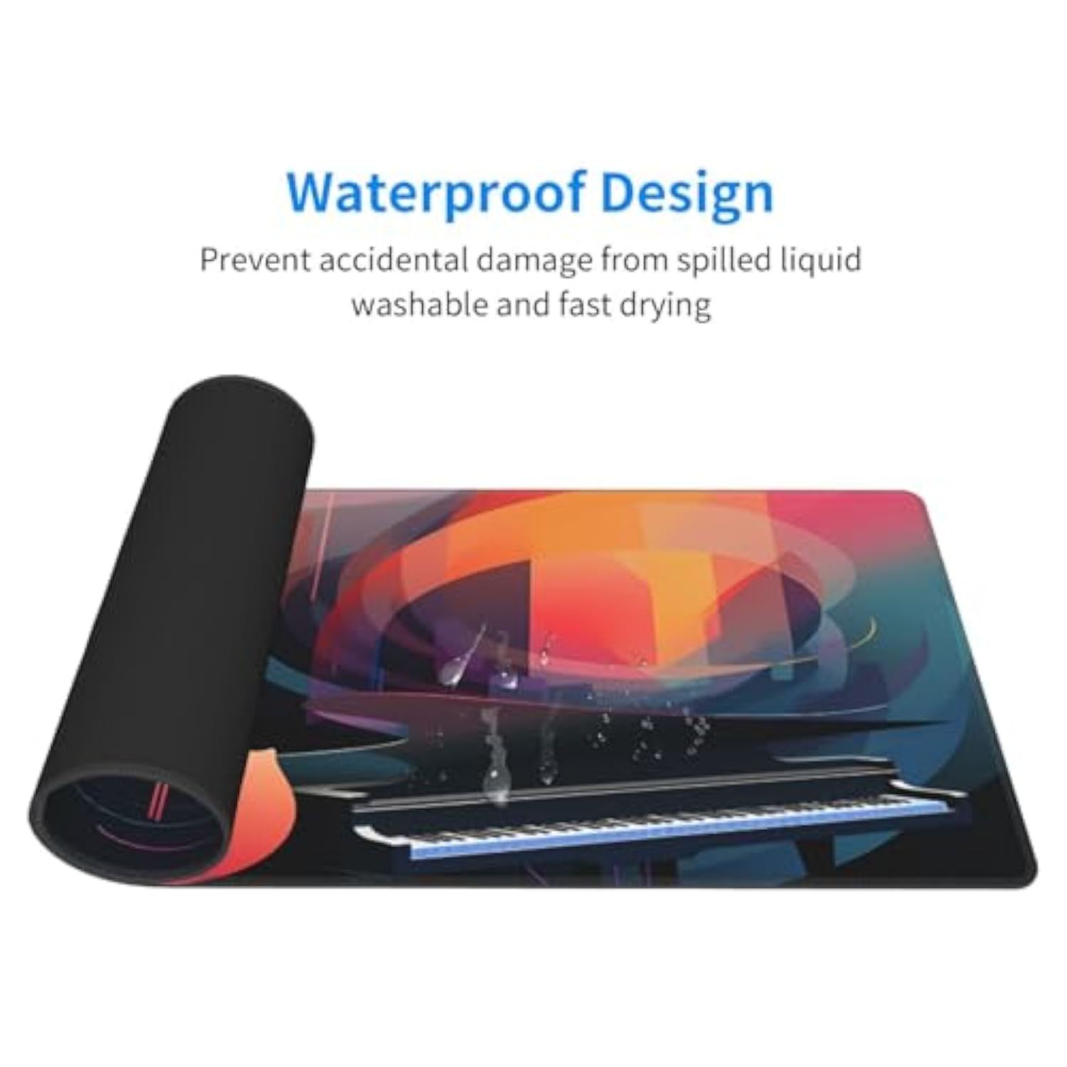 Jazz Music Festival Mouse Pad, Large 31.5 X 11.8 In Rubber Base Keyboard Mouse Mat Desk Pad