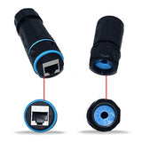 5Pcs Shielded Rj45 Waterproof Panel Mount Connector Ip68 Cat5/5E/6 8P8C Ethern