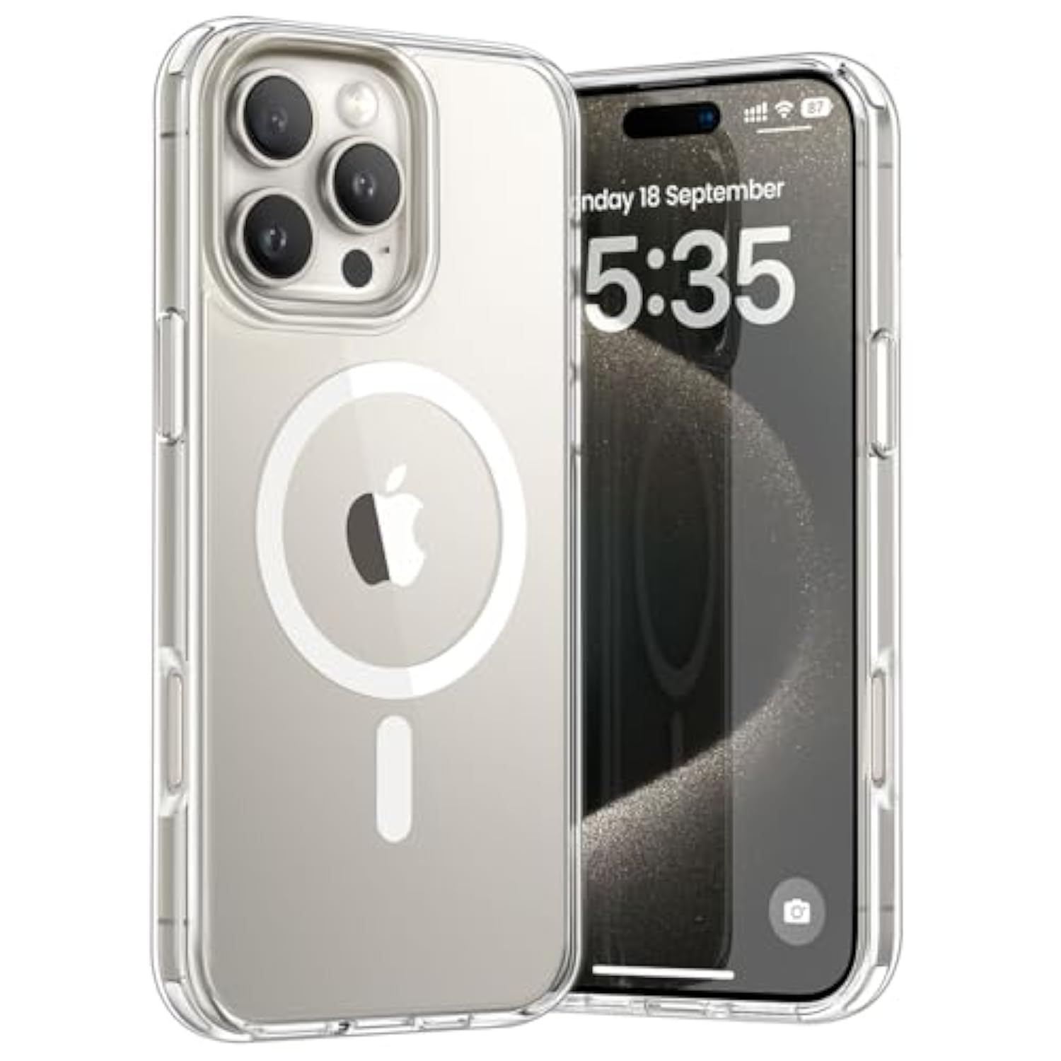 Magnetic Case For Iphone 16 Pro Max, For Magsafe - [Clear & Anti Yellow][Military Grade Drop Protection][Scratch-Resistant] Tpu Slim Magnet Protective Cover Case, Only Iphone 16 Pro Max 6.9"