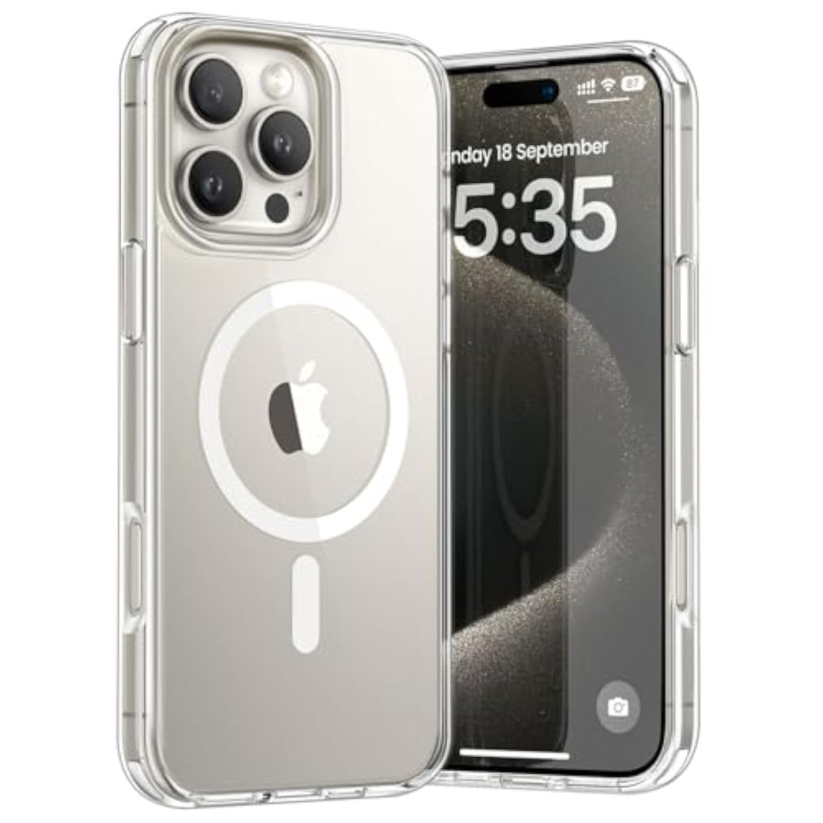 Magnetic Case For Iphone 16 Pro Max, For Magsafe - [Clear & Anti Yellow][Military Grade Drop Protection][Scratch-Resistant] Tpu Slim Magnet Protective Cover Case, Only Iphone 16 Pro Max 6.9"