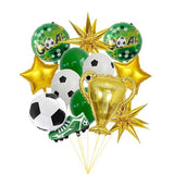 12 PCS Soccer Balloons, Large Gold Trophy Balloon, Sneaker Decorations for World Cup Theme Party, 22 Inch Black White Soccer Balloons for Birthday Party