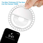 Selfie Ring Light, Rechargeable Portable Clip-On Selfie Fill Light With 36 Led For Iphone/Android Smart Phone Photography, Camera Video, Girl Makes Up (White)