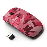 [ Optical 2.4G Wireless Computer Mouse ] [ Army Camouflage Pink Purple ]