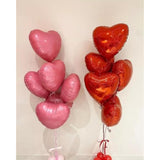 Red Heart Shaped Balloons Pack Of 10,18 Inch Love Valentine Balloons Pink Heart Romantic Balloons For Valentines Day Propose Marriage Wedding Bridal Shower Engagement Party Decorations