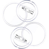 50 Pack Acrylic Design Button Badge Clear Button Pin Badges Kit For Cr
