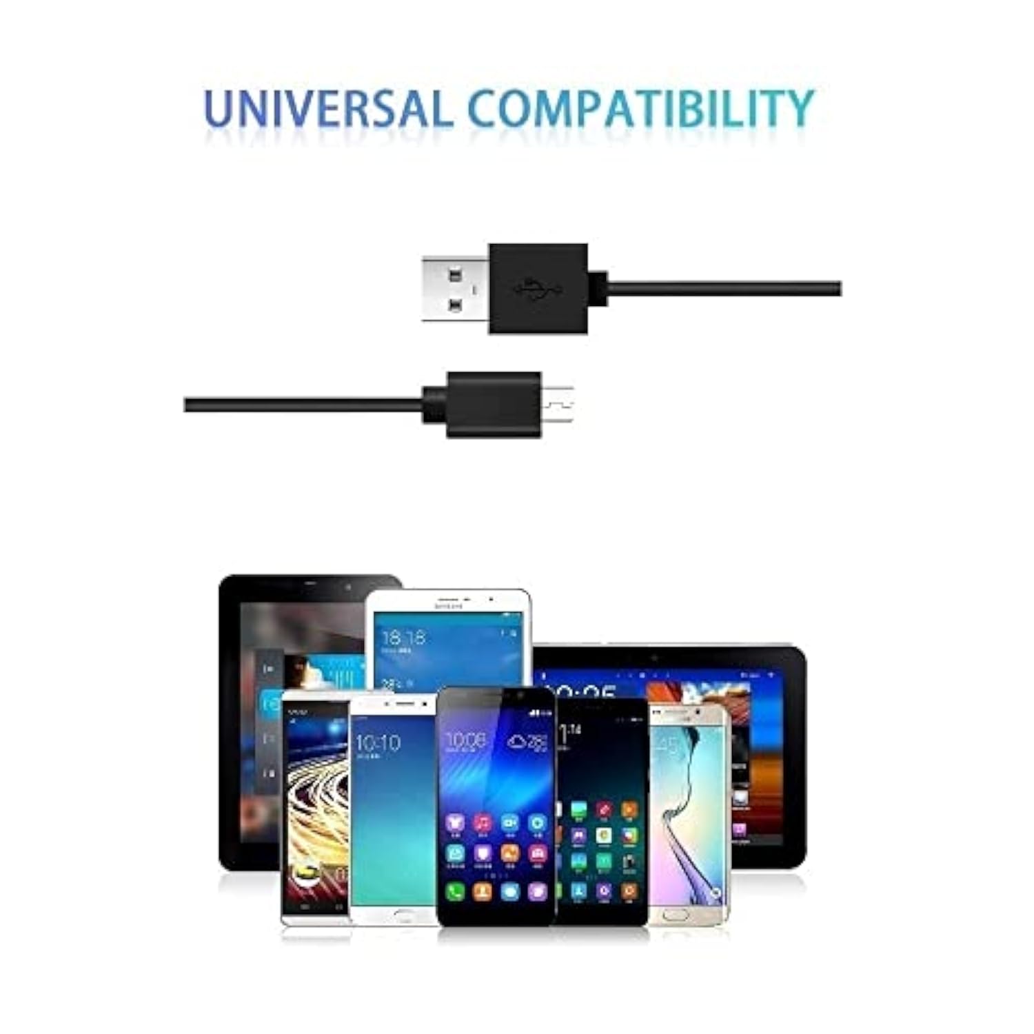 Micro Usb Cable, 2 Pack [10Ft, 10Ft], Fast Charging Cable, High Speed Data Tra