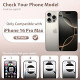 360° Spin Magnetic Stand For Iphone 16 Pro Max Case, [Compatible With Magsafe] [Full Camera Protection] [16Ft Military Drop Protection], Silm Translucent Matte Phone Case, Brown