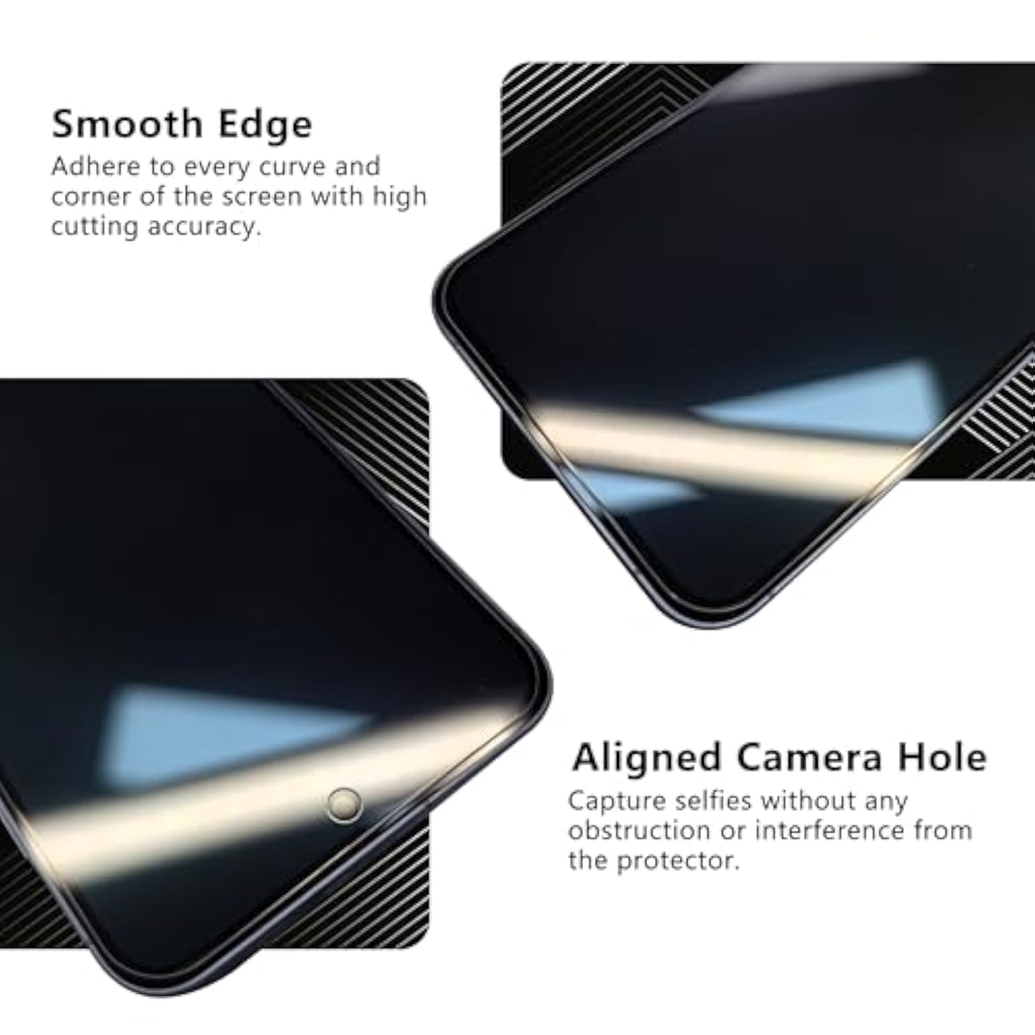 2 Pack Screen Protector For Pixel 8, 2 Pack Camera Lens Protector, Support Fingerprint Unlock, Anti Scratch, Hd Clear