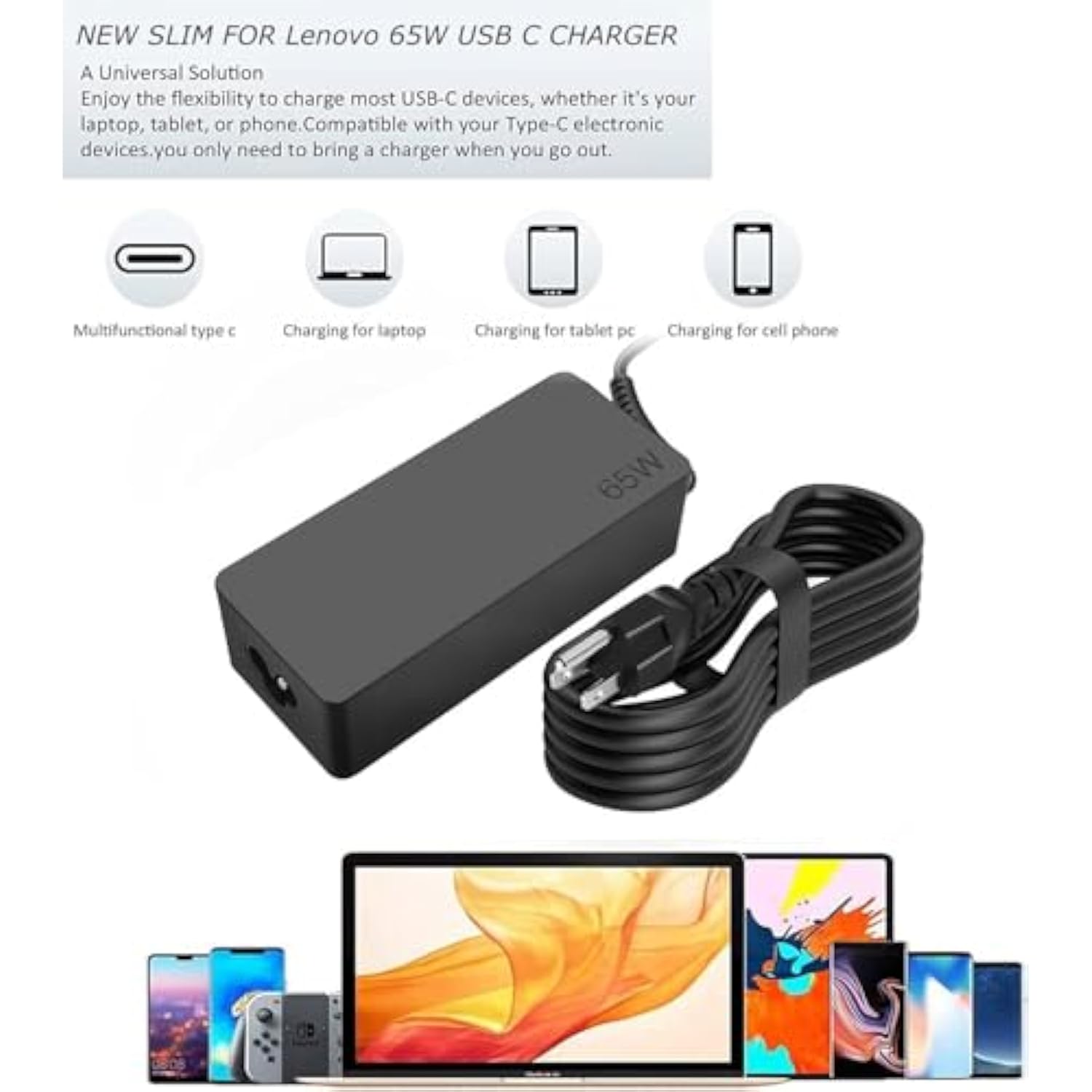 45W Type Usb C Laptop Charger Compatible With Chromebook 100E 300E 500E C330 T