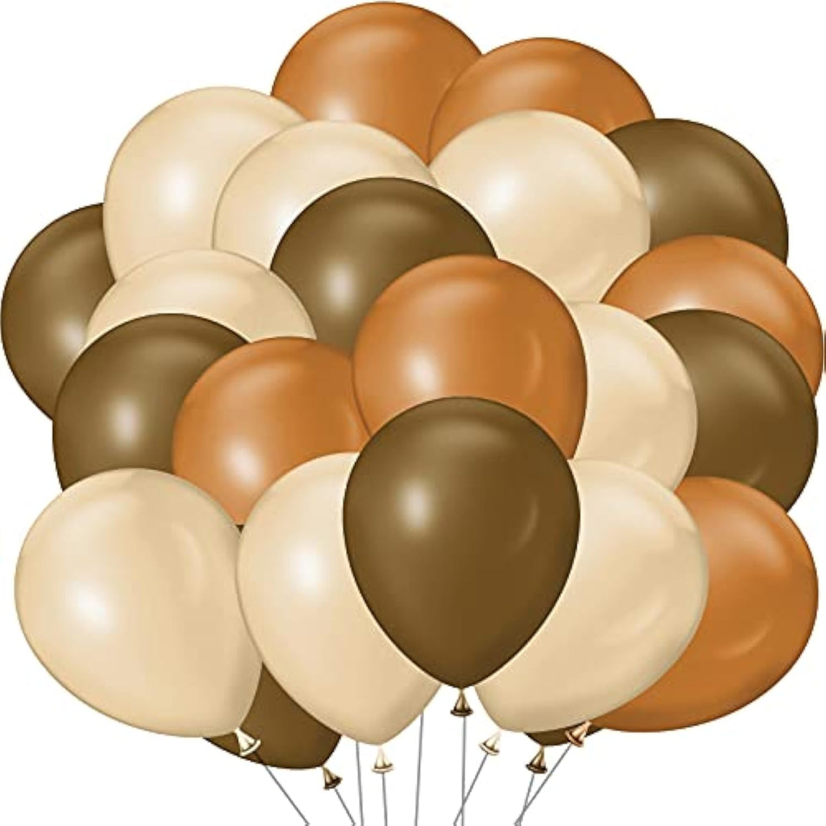 120 Pcs 5 Inch Brown Balloons Western Party Decorations Coffee Brown Cowboy Balloons For Highland Cow Baby Shower Farm Birthday Party Supplies(Caramel, Coffee, Apricot)