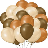 120 Pcs 5 Inch Brown Balloons Western Party Decorations Coffee Brown Cowboy Balloons For Highland Cow Baby Shower Farm Birthday Party Supplies(Caramel, Coffee, Apricot)