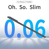 Is Suitable For Iphone 17 Pro Max Slim Case,Paper-Thin Transparent Finish Skin Back Case [Non Yellowing] Semi-Transparent (Black, Iphone 17 Pro Max)