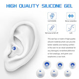 3 Pairs Replacement Silicone Eartips Earbuds Eargels Compatible With Jbl Tune120 Tune125 T120Tws T125Tws Earphones-Blue&White