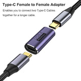 Usb C Coupler Adapter 40Gbps [2 Pack] Usb C Type C Angled Usb-C Female To Fema