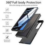 For Samsung Z Fold 7 Privacy Case,Galaxy Fold 7 Full Body Cover Built-In Anti Peeping Screen Protector,Hard Pc Ultra-Thin Shockproof Protective Phone Cases For Samsung Galaxy Z Fold7,Black