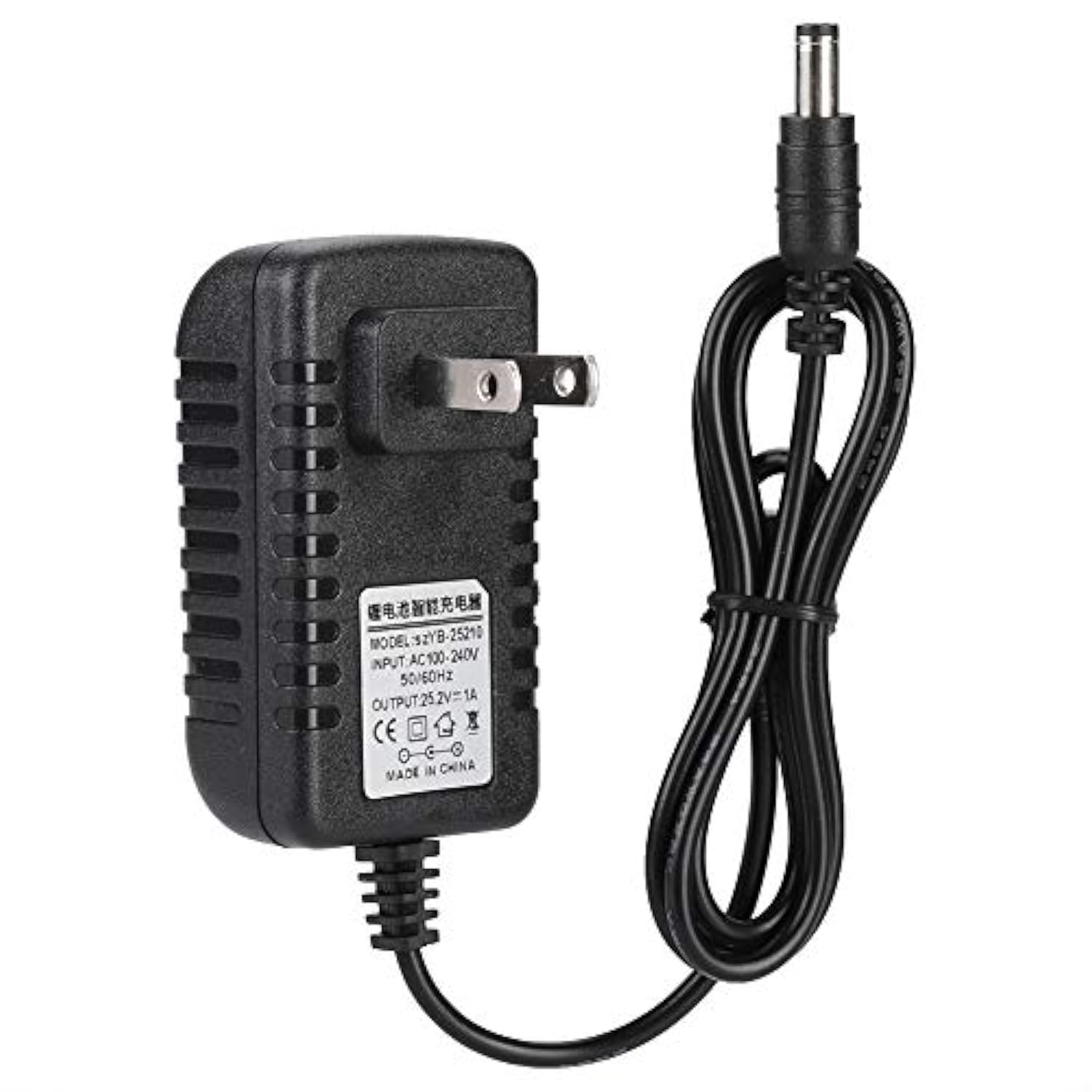 25.2V/1A Lithium Battery Charger Adapter, Fast Charging With Multi Protections, Li Ion Charger Adapter. 100-240V (Us Plug 100240V)