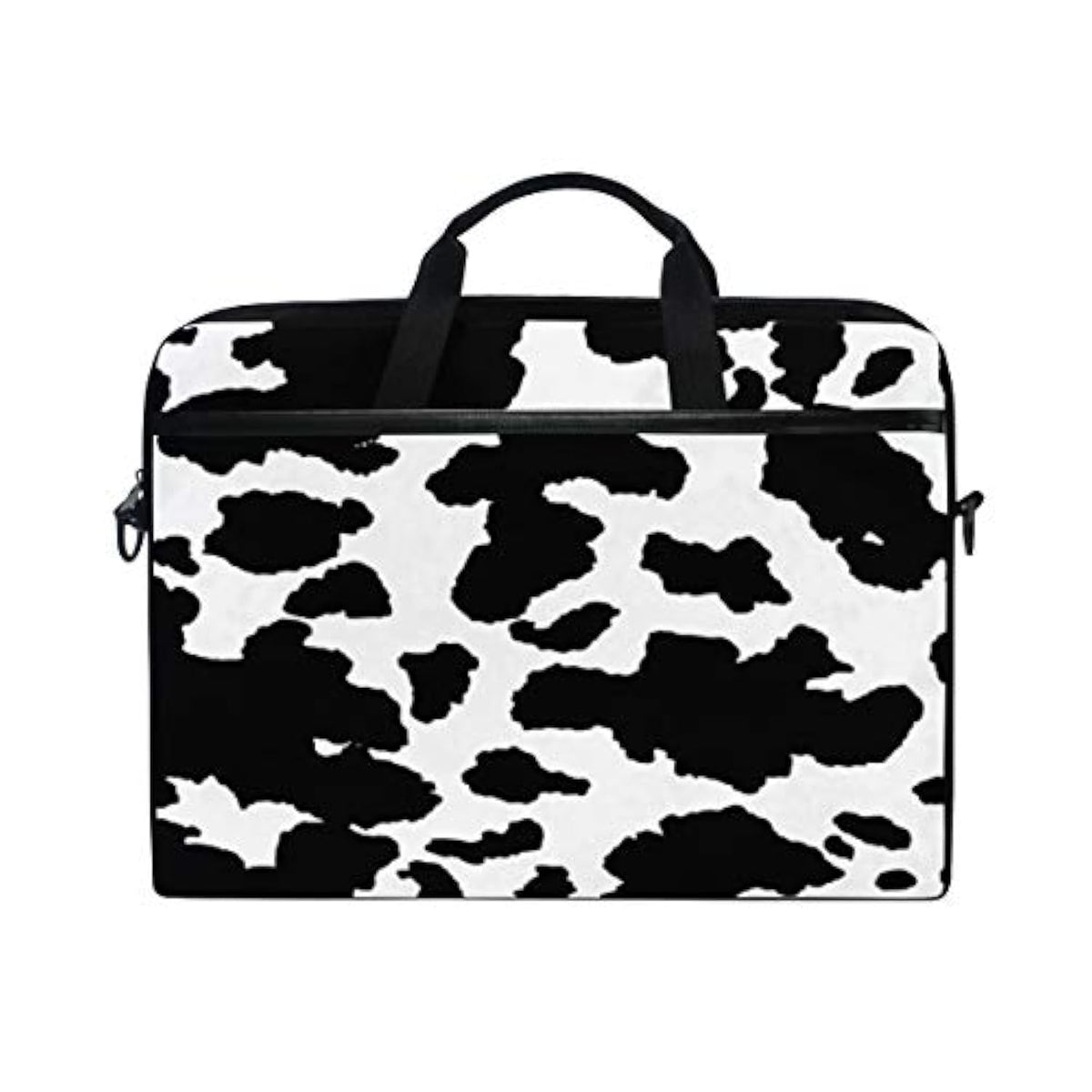 Laptop Bag Case Geometrical Animal Skin Cow Print Computer Protector Bag Travel Totes Briefcase With Shoulder Strap For Women Men Girl Boys