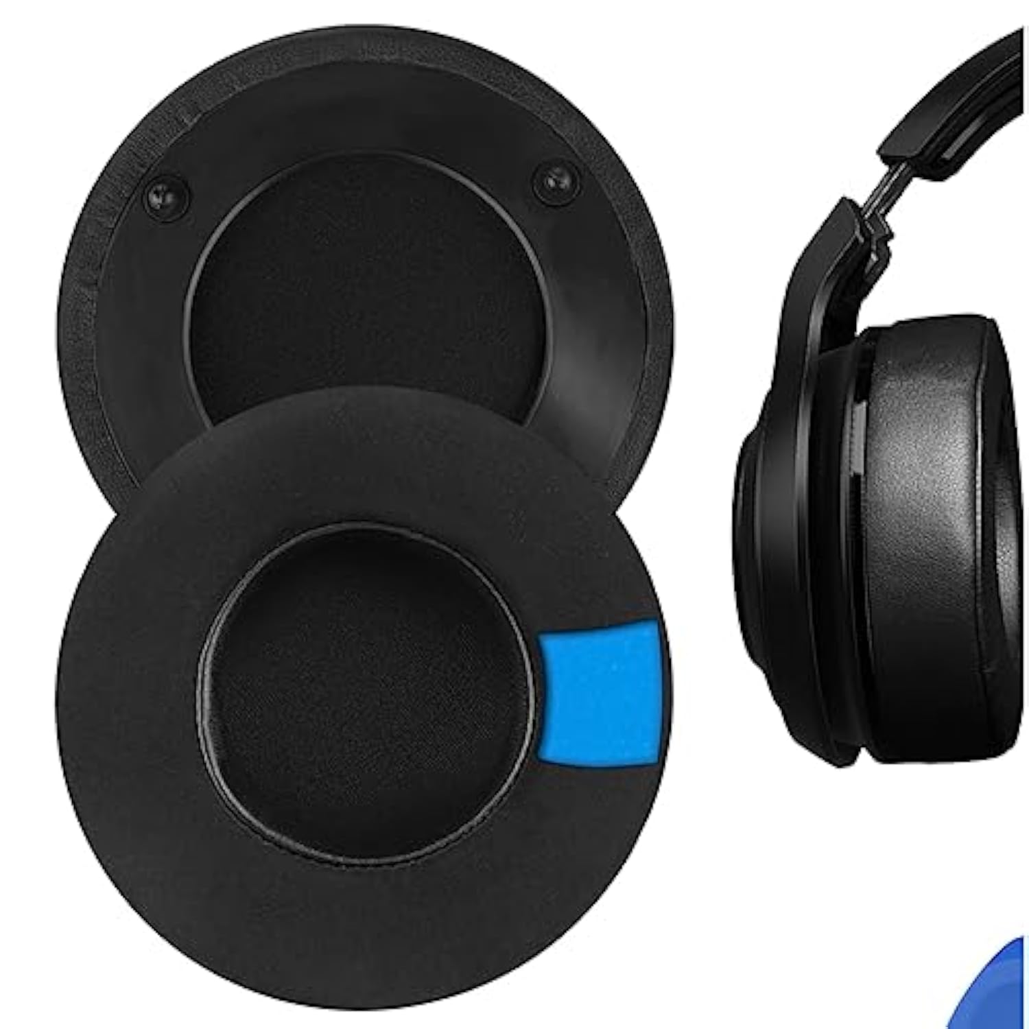 Geekria Sport Cooling Gel Replacement Ear Pads for Razer ManO'War Wireless, Destiny 2 ManO'War, Overwatch ManO'War Tournament Edition Headphones Ear Cushions (Black)