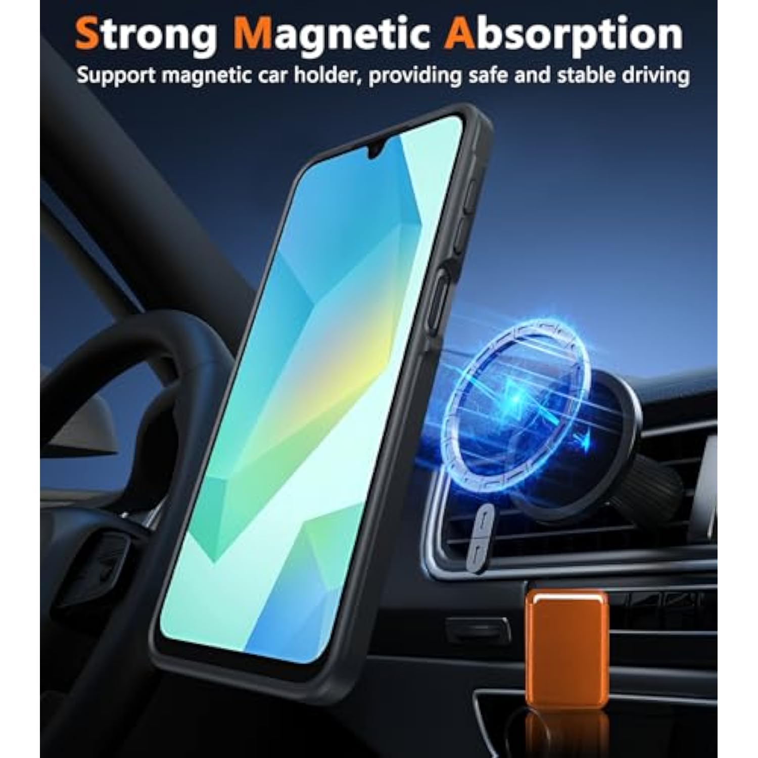 Samsung Galaxy A16 5G Magnetic Matte Rugged Case 6.7 Inch Black