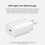 SAMSUNG 25W Wall Charger USB C Adapter, Super Fast Charging Block for Galaxy Phones and Devices, Cable Not Included, 2021, US Version, White