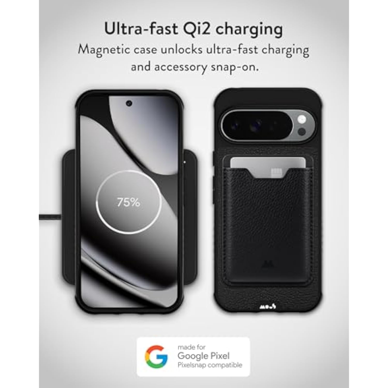 For Google Pixel 10 Pro Xl (2025) Case, Compatible With Qi2 Magsafe And Pixelsnap - Limitless - Protective Pixel 10 Pro Xl Black Leather Case - Shockproof Phone Cover, Black