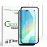 amFilm 3 Pack Tempered Glass Screen Protector Compatible with Samsung Galaxy A16 5G 6.7" with Easy Installation Kit, Case Friendly, Bubbles-Free