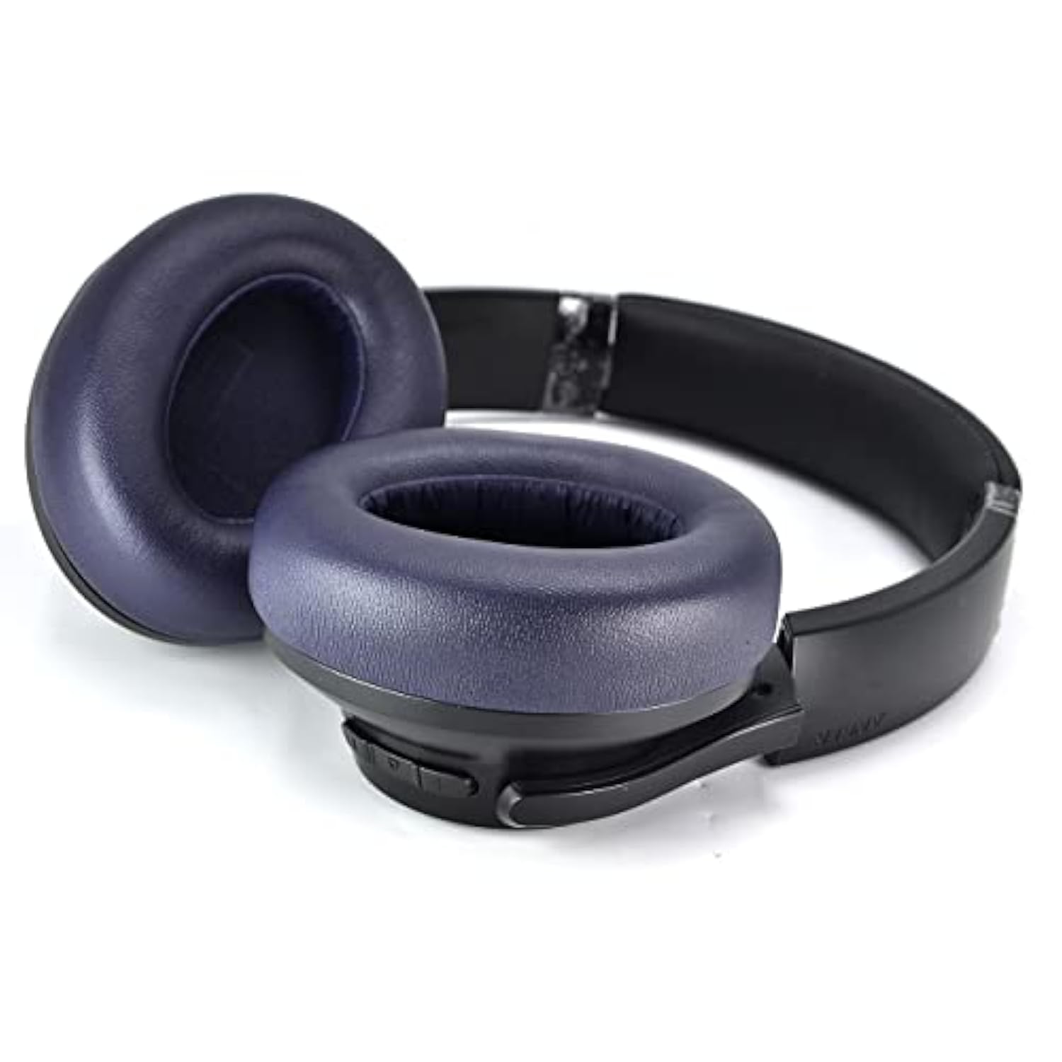 Replacement Ear Pads For Anker Soundcore Life Q20 / Q20 Bt Softer Leather, Luxurious Memory Foam, Added Thickness, Enhanced Noise Isolation (Purple Blue)