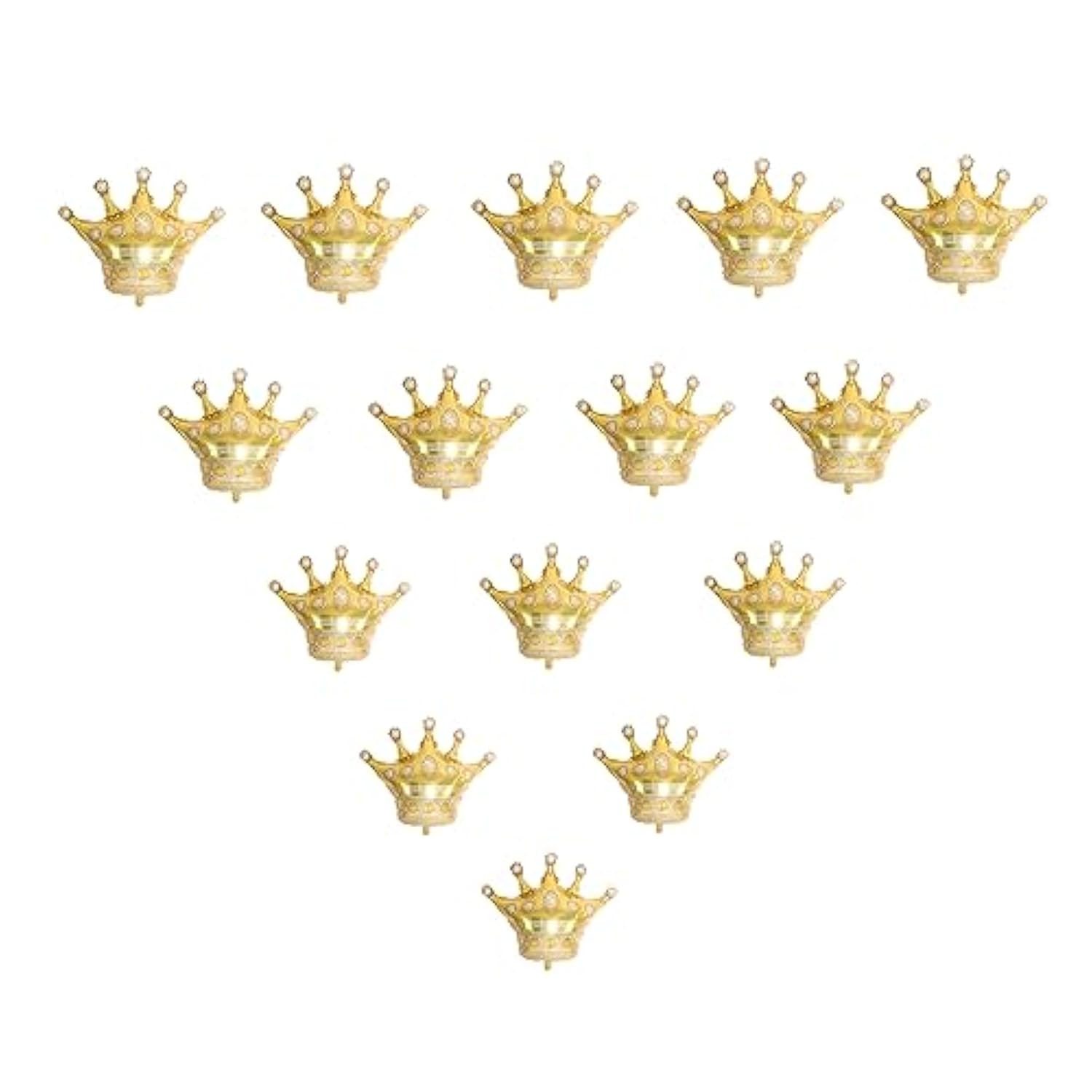 15Pcs Mini Crown Foil Balloons Gold Party Decorations.For Birthday Party Anniversary Supplies
