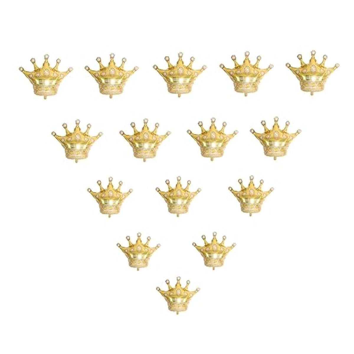 15Pcs Mini Crown Foil Balloons Gold Party Decorations.For Birthday Party Anniversary Supplies