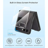 Magnetic For Samsung Galaxy Z Flip 7 Case, Compatible With Magsafe, Built-In Screen Protector, Flip7 Slim Hard Shockproof Phone Cover, Black