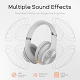 Bluetooth Headphones Over Ear, 90 Hours Playtime Wireless Headphones With 3 Eq