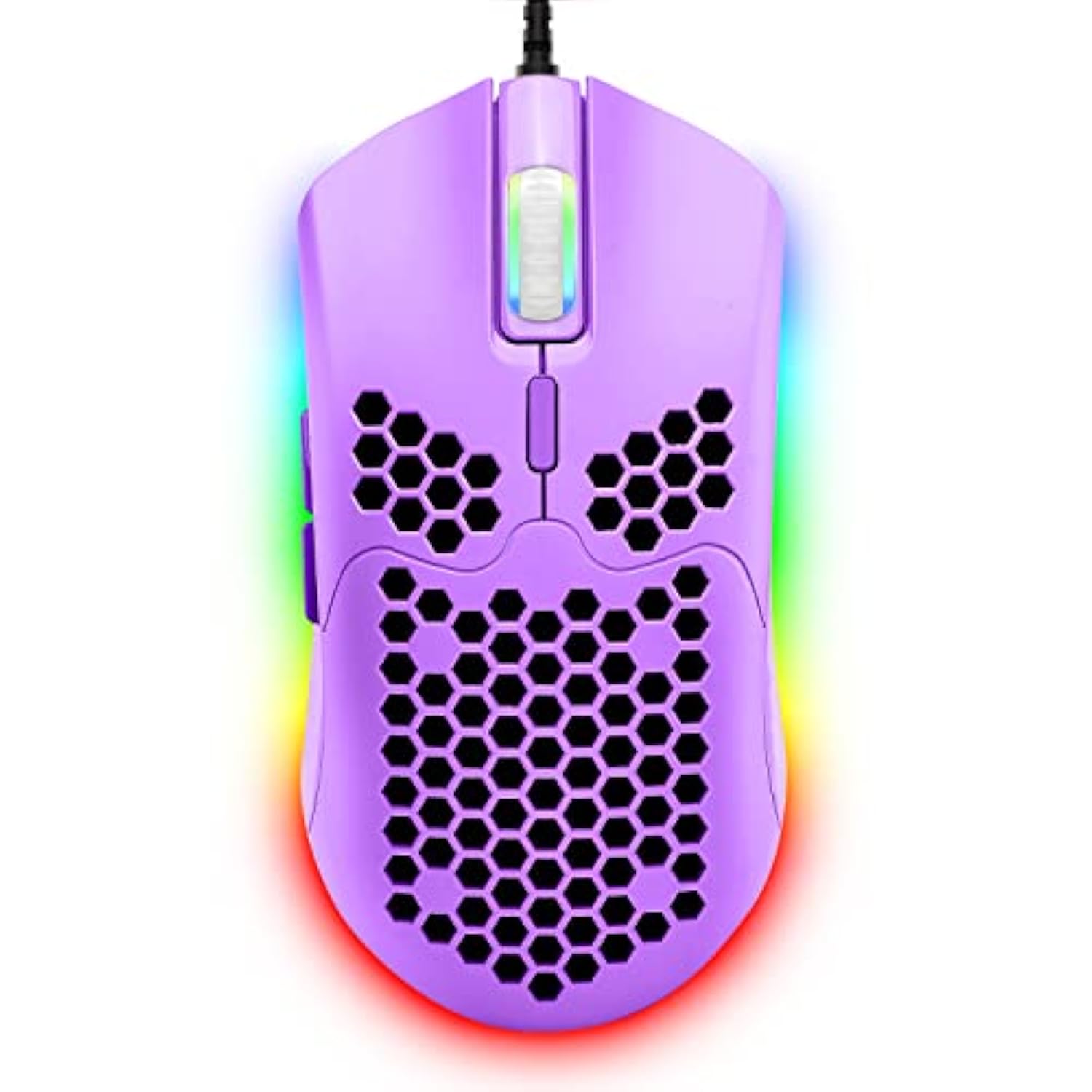 Wired Lightweight Gaming Mouse,6 Rgb Backlit Mouse With 7 Buttons Programmable Driver,6400Dpi Computer Mouse