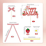 71Pc Strawberry Bow Cake Decorations Set Toppers for Birthday/Shower/Graduation