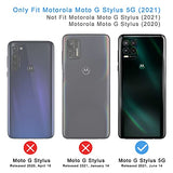 Case For Moto G Stylus 5G 2021,Pu Leather Folio Flip Wallet Case With Card Holster Stand Kickstand Magnetic Closure Shockproof Phone Cover For Motorola Moto G Stylus 5G 2021 (Blue)
