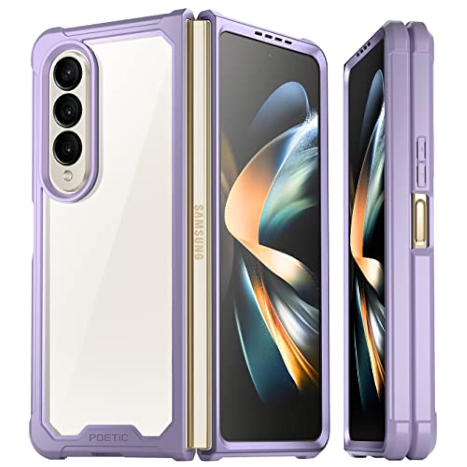 Samsung Galaxy Z Fold 4 Ultra-Thin Hybrid Shockproof Protective Rugged Clear Cover