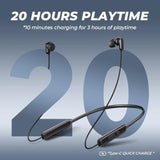 N18 Neckband Bluetooth Earbuds, Wireless Bluetooth 5.2 Headphones With Microph