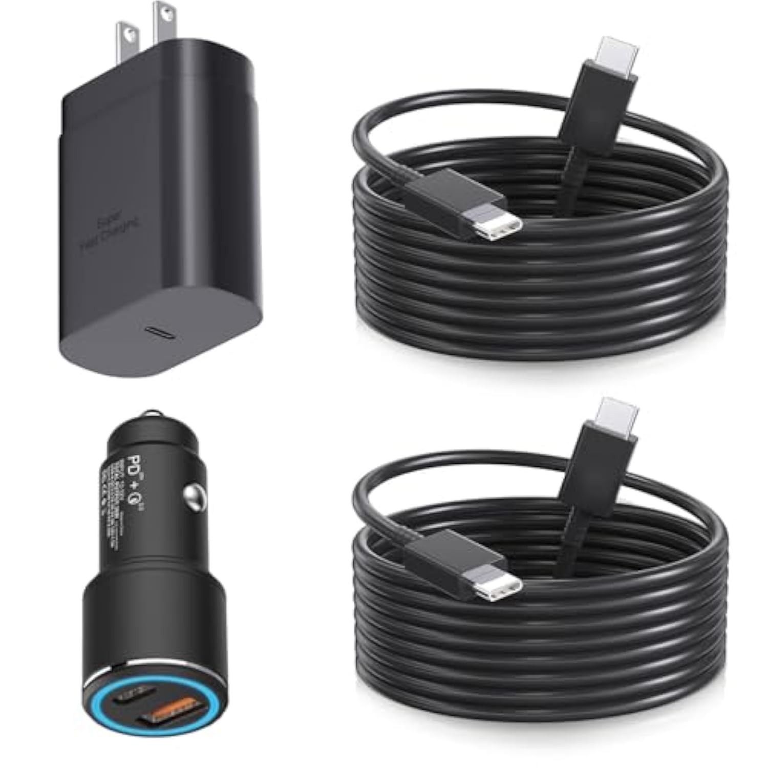 Type C Charger Fast Charging Kit,25W Pd Usb C Wall/Car Super Fast Charger With 6.6Ft Charger Cable For Samsung Galaxy S25 Ultra/S25/S25+/S24+/S24 Ultra/S24/S24+/S23 Ultra/S22 Ultra/S21