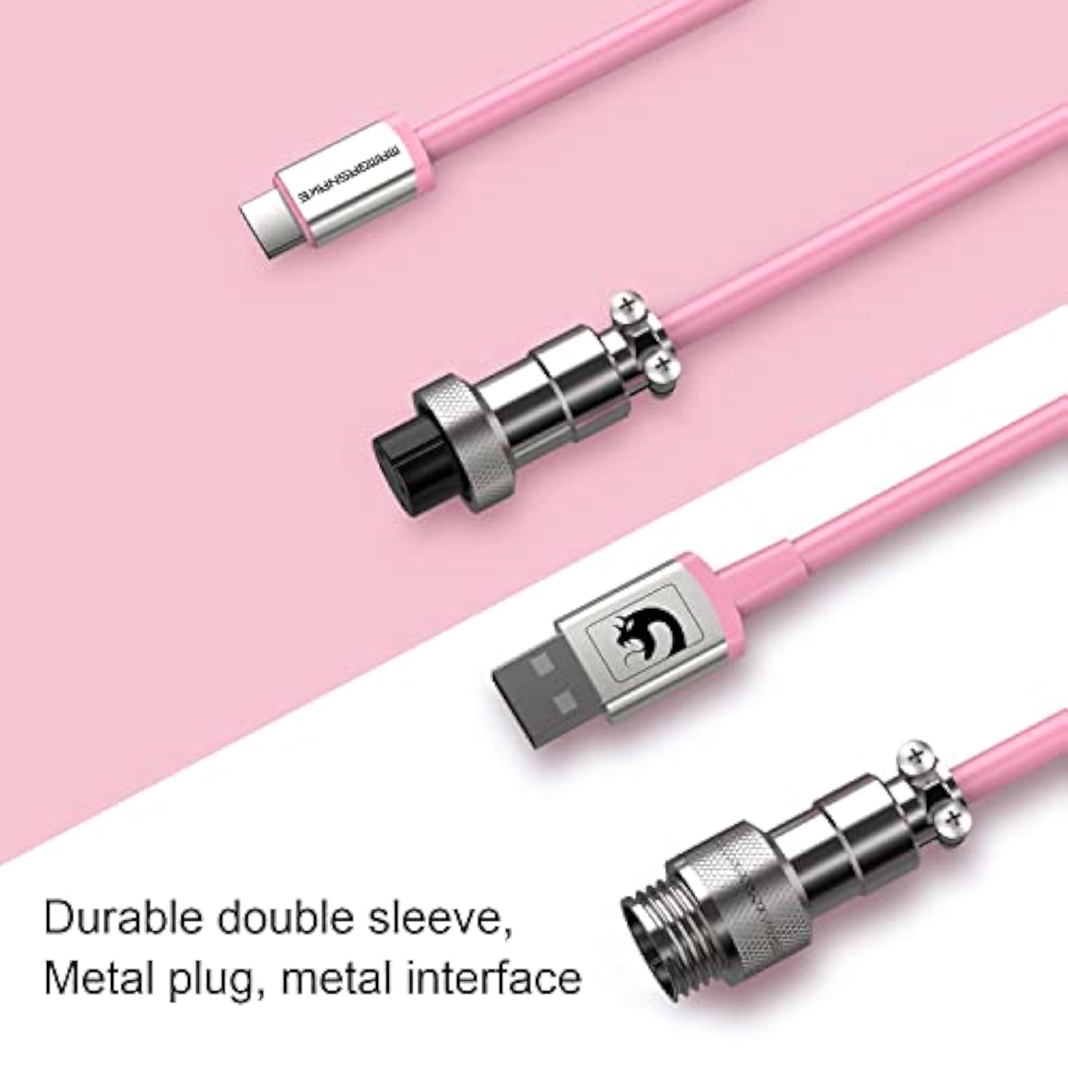 Custom Coiled Usb C To A Cable And Rose Gold Coiled Cable Winder With Detachab