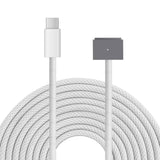 Braided 140W Usb-C To Magnetic 3 Power Cable, Compatible With Macbook Pro M1/M2/M3 Pro/Max 14"/16" 2021/2022/2023 & Macbook Air 13.6"/15.3" M2/M3 2022/2023/2024-6.6Ft (Grey)