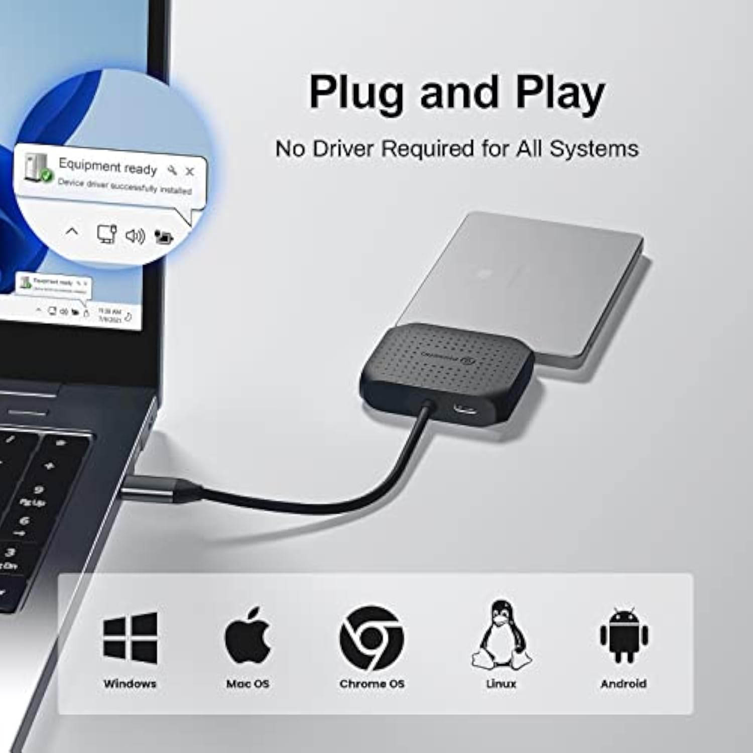 Sata To Usb C 3.0 Adapter For 2.5" Ssd/Hdd With Protective Case, Sata To Usb 5