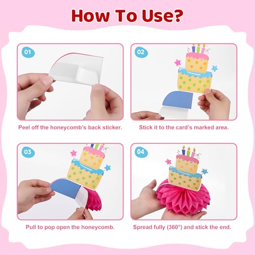 9pcs Colorful Honeycomb Birthday Table Centerpieces Decor